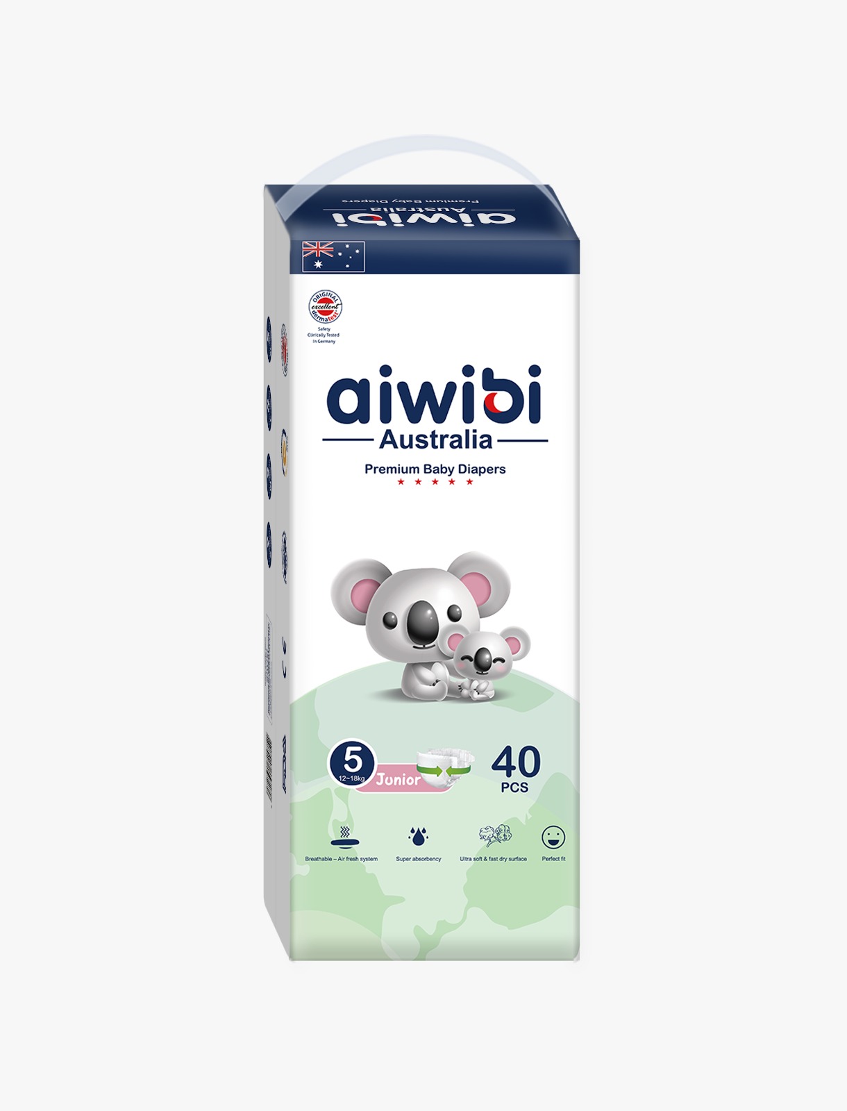 Aiwibi Plant-Based Baby Diapers Size S  to XL | Dermatologist Tested | Ultra Soft | Double Leak Guard | Breathable & Fast Absorption