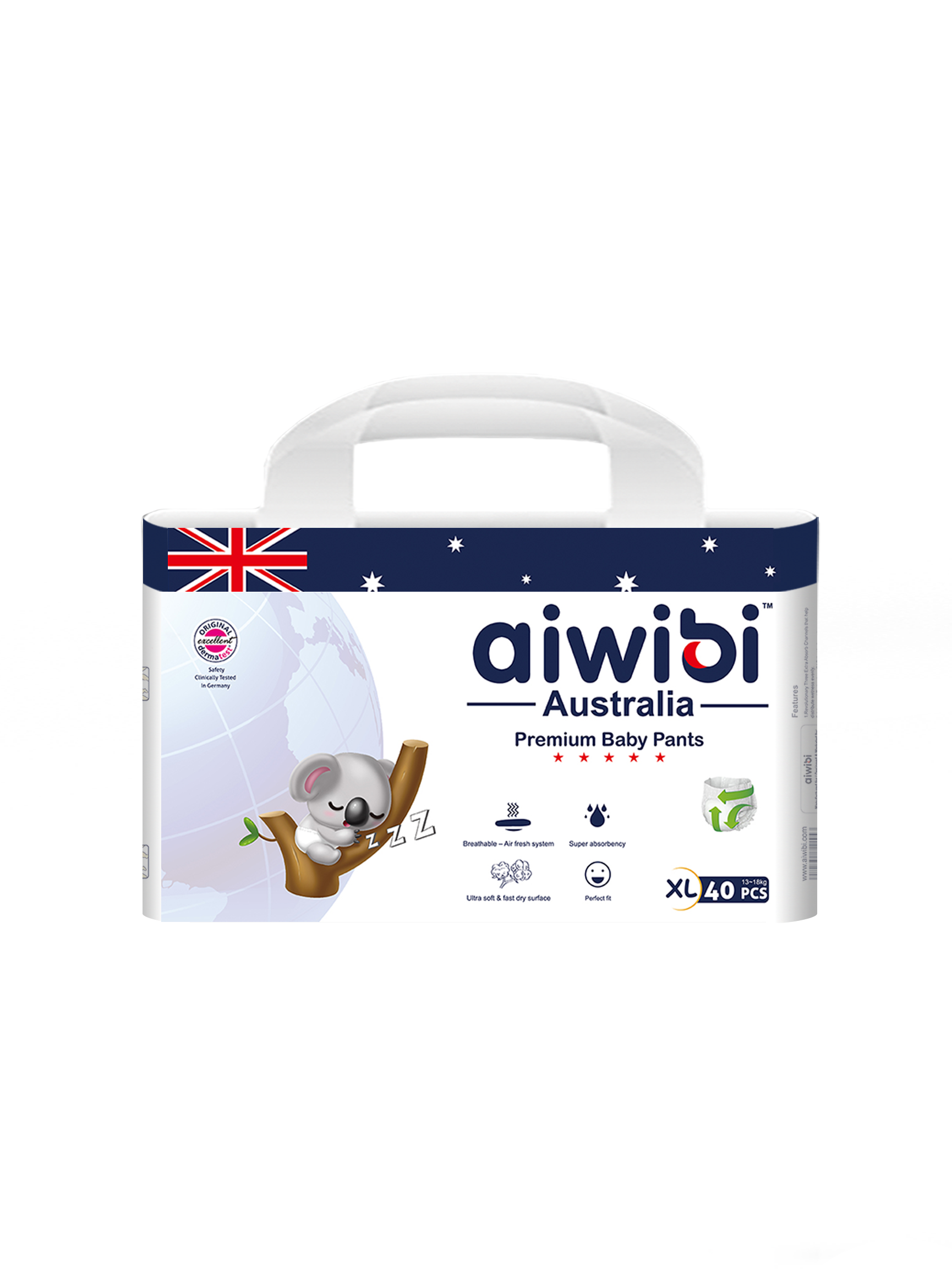 Aiwibi Comfy Soft Baby diaper  Pants with comfort Fit Waistband,and Fast Dry layer to avoid Irritation for 4Kgs to 18Kgs