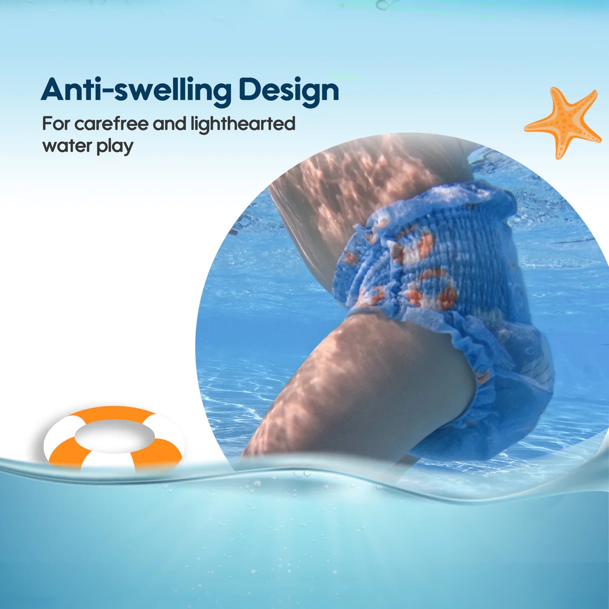 Aiwibi Disposable Baby Swim Diapers | Baby Swim Pants & Swim Nappies | Soft Comfortable Fit | Leak Protection | 2 PCS Pack