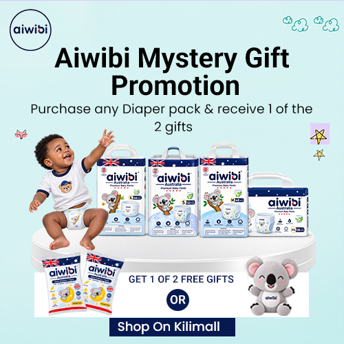 Aiwibi Plant-Based Baby Diapers Ultra Soft Disposable Nappies Dermatologist Tested Fast Absorption + FREE Mystery Gift (Plush Toy or 2Pcs Sample)