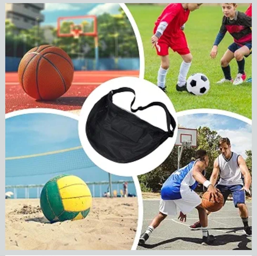 Basketball/Football Storage Bag, Mesh Sports Ball Bag, Training Storage Bag for Balls, Adjustable Strap Sports Bag, Volleyball Basketball Football Storage, Sports Equipment Storage Bag