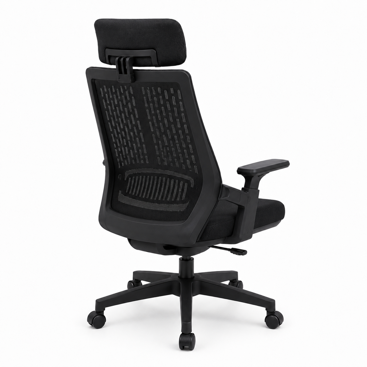 Ergonomic Mesh Office Desk Chair with Adjustable Headrest – High-Back Computer Swivel Chair, Built-in Lumbar Support & Cushioned Seat for Home Office, Executive Work