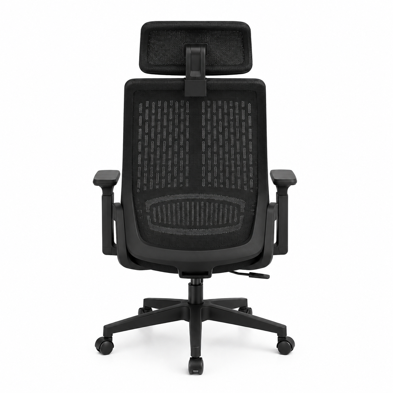 Ergonomic Mesh Office Desk Chair with Adjustable Headrest – High-Back Computer Swivel Chair, Built-in Lumbar Support & Cushioned Seat for Home Office, Executive Work