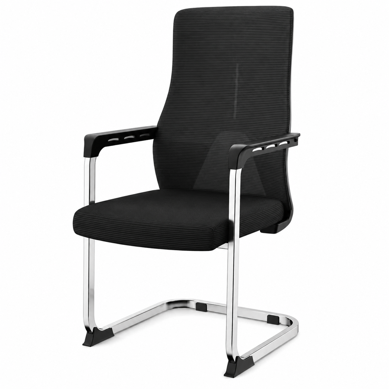 Ergonomic Mesh Office Chair - High Back Executive Desk Chair with Lumbar Support, Padded Sponge Cushion & Chrome Cantilever Base for Conference Room