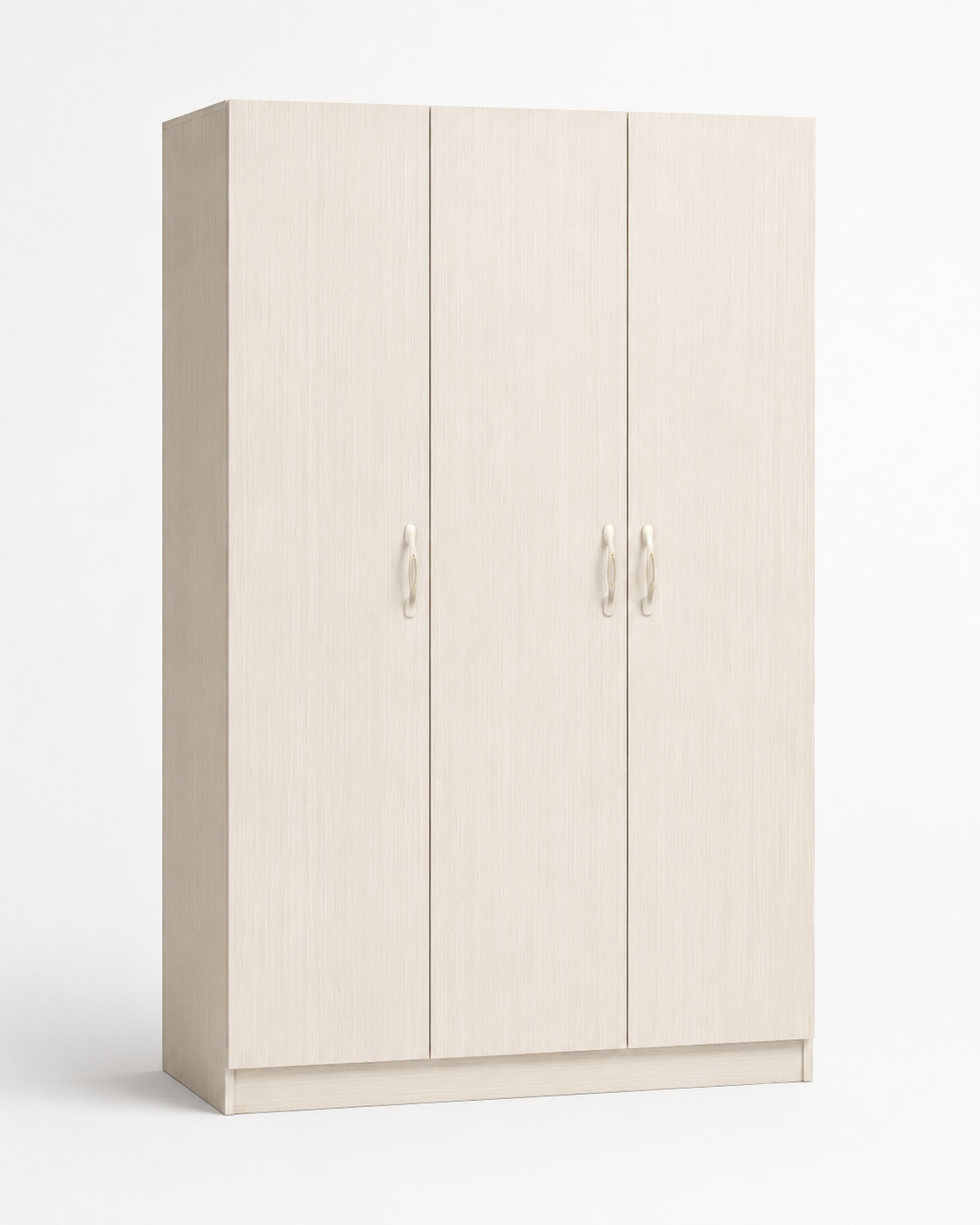 Modern 3-Door Wooden Wardrobe Closet Cabinet with Shelves & Hanging Rail - Large Bedroom Storage Armoire (120x45x180cm)