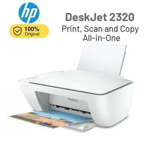 (Free Ream Paper) New Generation HP DeskJet 2320 All-in-One Printer | HP 2320 Colour Inkjet Printer for Home and Office | HP 2320 Print Scan Copy Multifunction Machine