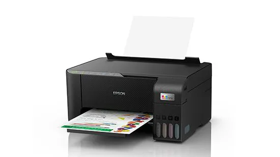 {With inks + cable} Brand New Epson Office Printer | Epson L3210 ECOTANK Printer Black in Color, Print, Scan, Copy and Wireless| All in one Office Printer | Portable and Easy to Install and Print