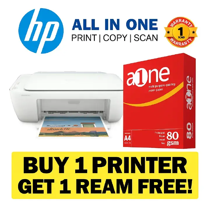 (Free Ream Paper) New Generation HP DeskJet 2320 All-in-One Printer | HP 2320 Colour Inkjet Printer for Home and Office | HP 2320 Print Scan Copy Multifunction Machine