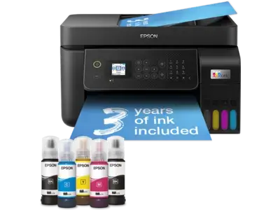 {With inks} Brand New Epson Office Printer | Epson L6290 ECOTANK Printer Black in Color, Print, Scan, Copy and Wireless| All in one Office Printer | Portable and Easy to Install and Print