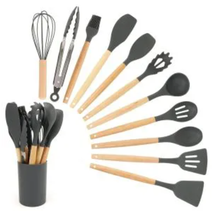 12-Piece Silicone Spoon Set – Non-Stick, Heat-Resistant Kitchen Utensils for Vibrant Kenyan Cooking!