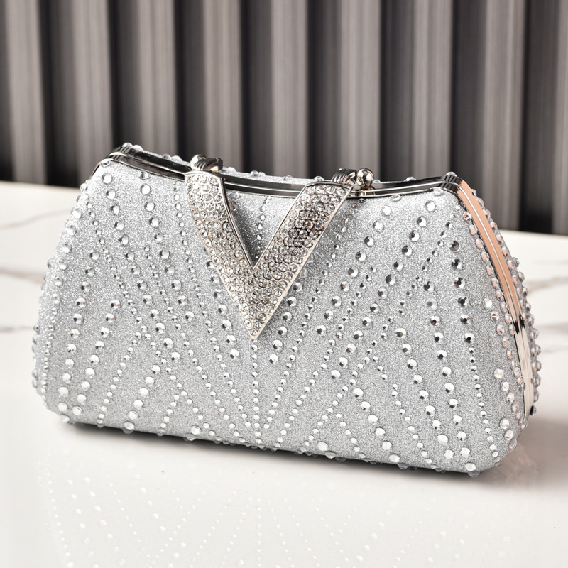 High-endHot Sale Rhinestone Evening Bag & Bridal Jewelry Set - Luxury Diamond Clutch Purse with Tassel Leaf Pendant, Fashion Party Accessories for Women