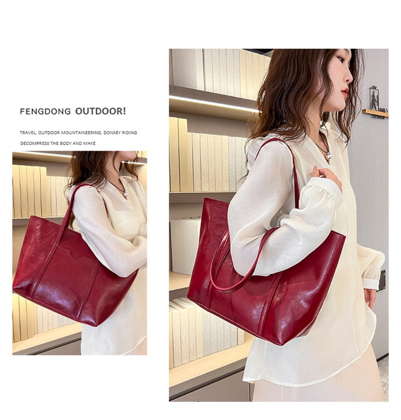 Hot Sale New Fashion Women Handbag Set Vintage Oil Wax Leather Tote Shoulder Crossbody Bag 4pcs