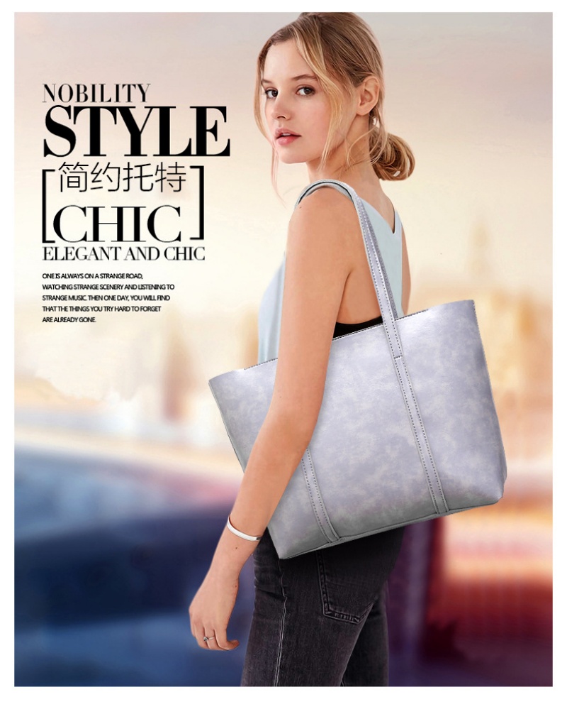 Hot Sale New Fashion Women Handbag Set Vintage Oil Wax Leather Tote Shoulder Crossbody Bag 4pcs