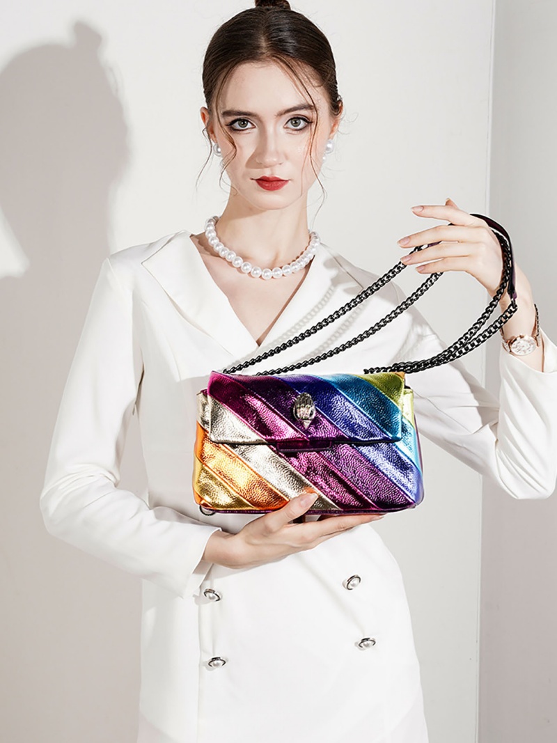 High-end2026 New Fashion Women's Rainbow Chain Shoulder Bag - Luxury Eagle Head Crossbody PurseBuy 1 bag free taking 1 set of jewelry set values KSH299.00
