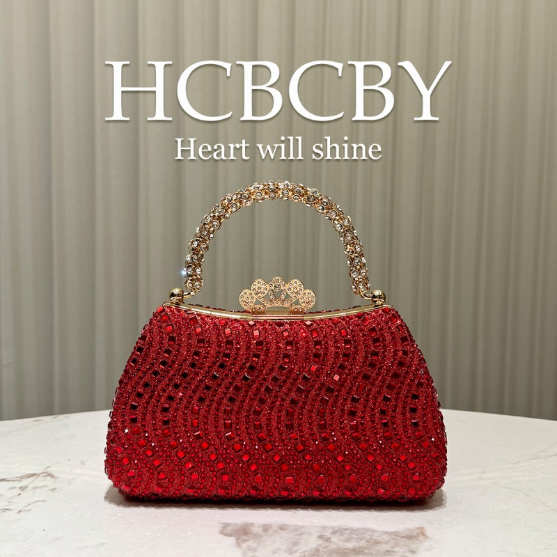 Hot Selling Luxury Golden Handbag, Shiny Rhinestone & Floral Pearl Inlaid Clutch, Elegant Fashion Bag & Versatile Earrings Jewelry Set for Women