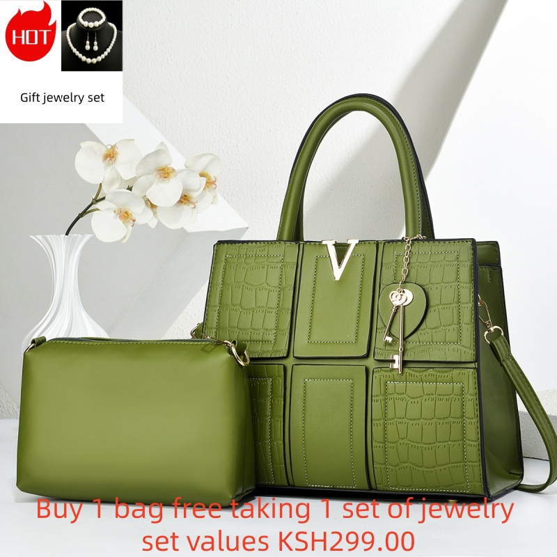 High standardNew Fashion Large Capacity Patchwork Tote Bag Women's Handbags Elegant Single Shoulder Crossbody Bags Ladies Casual Work Commute PurseBuy 1 bag free taking 1 set of jewelry set values KSH
