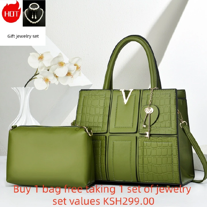High standardNew Fashion Large Capacity Patchwork Tote Bag Women's Handbags Elegant Single Shoulder Crossbody Bags Ladies Casual Work Commute PurseBuy 1 bag free taking 1 set of jewelry set values KSH