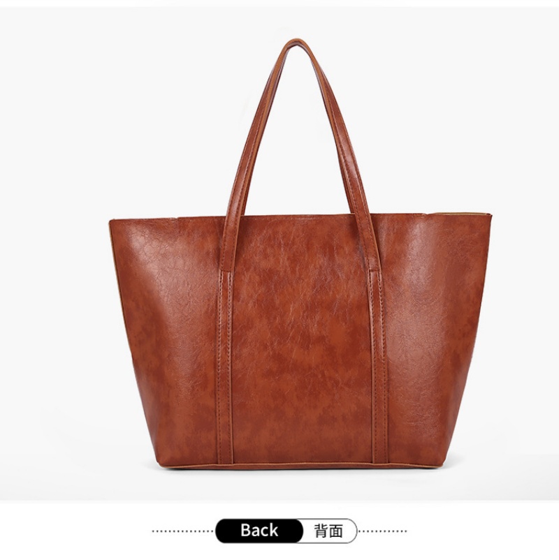 Hot Sale New Fashion Women Handbag Set Vintage Oil Wax Leather Tote Shoulder Crossbody Bag 4pcs