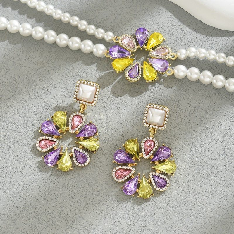 Hot Sale Pearl Evening Bag & Jewelry Set - Vintage European Style Party Clutch with Flower Necklace & Earrings Elegant Wedding Accessories for Women