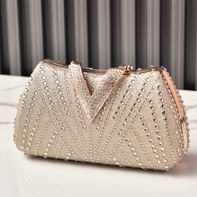 High-endHot Sale Rhinestone Evening Bag & Bridal Jewelry Set - Luxury Diamond Clutch Purse with Tassel Leaf Pendant, Fashion Party Accessories for Women