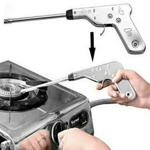 GAS LIGHTER Original Electric Igniter Spark Gas Lighter for Kitchen Stove Steel - Electronic Stove Lighter / Spark Lighter 30,000 Shots - Kitchen Gas Stove Lighter, Stainless Steel, No Batteries