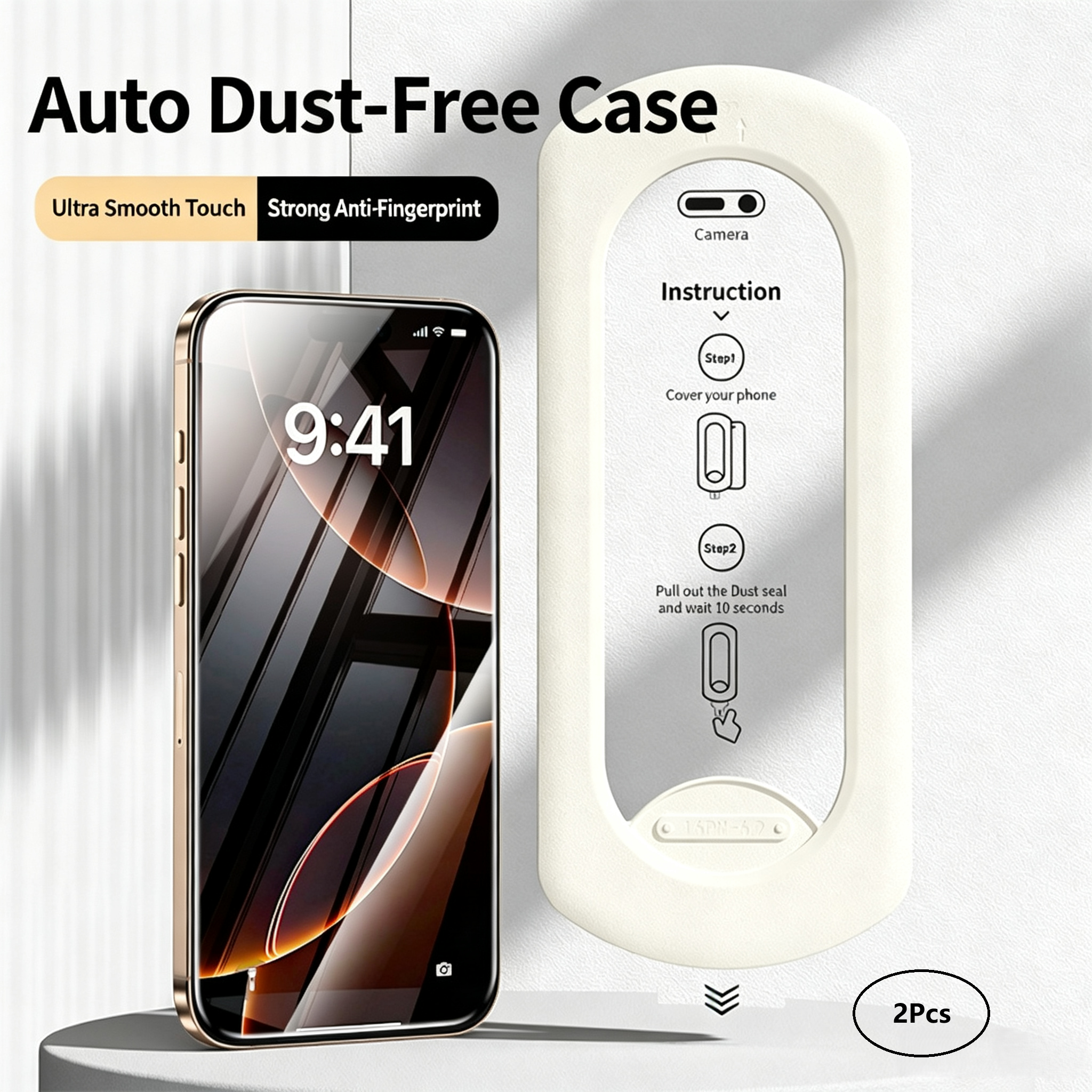 Dust-Free Installation Tray Tempered Glass Screen Protector, Quick Install Kit for iPhone 15 to iPhone 17 Series