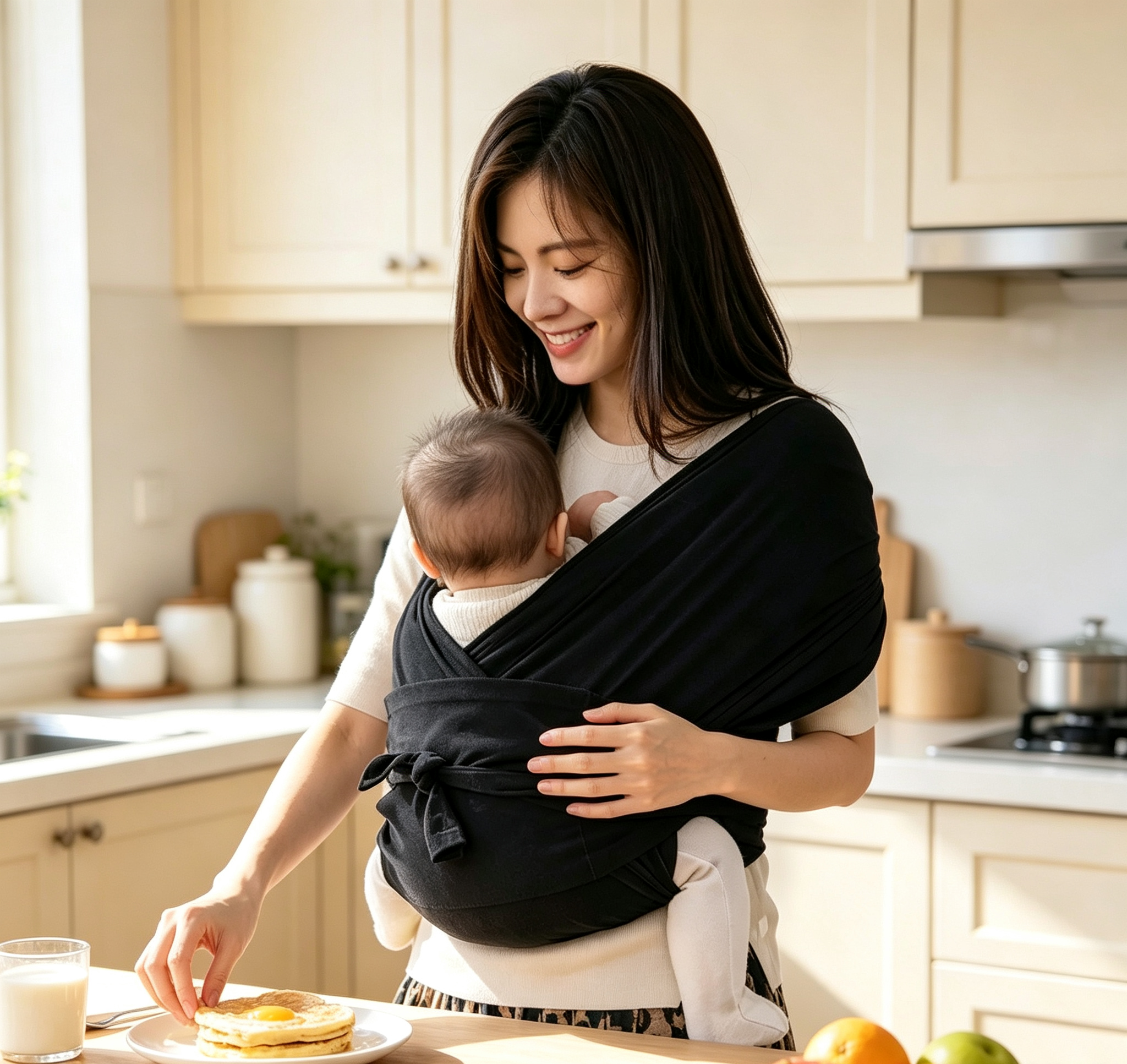 Baby Sling Baby Carrier Front‑Carry Hands‑Free Baby Wrap Backpack For Infant Toddler Travel