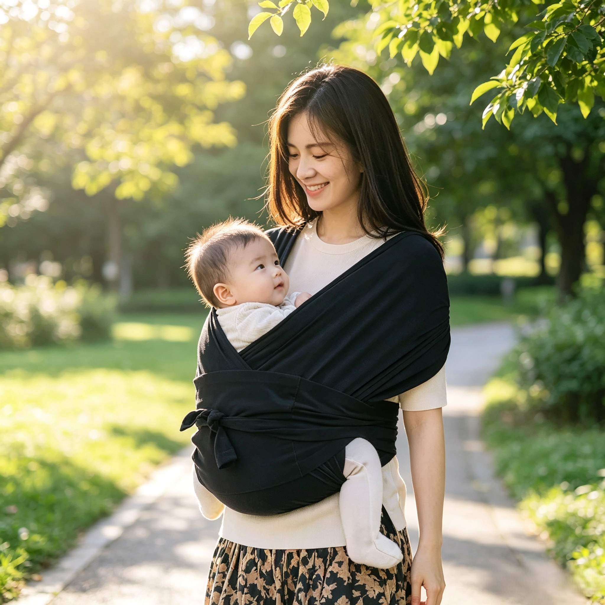 Baby Sling Baby Carrier Front‑Carry Hands‑Free Baby Wrap Backpack For Infant Toddler Travel