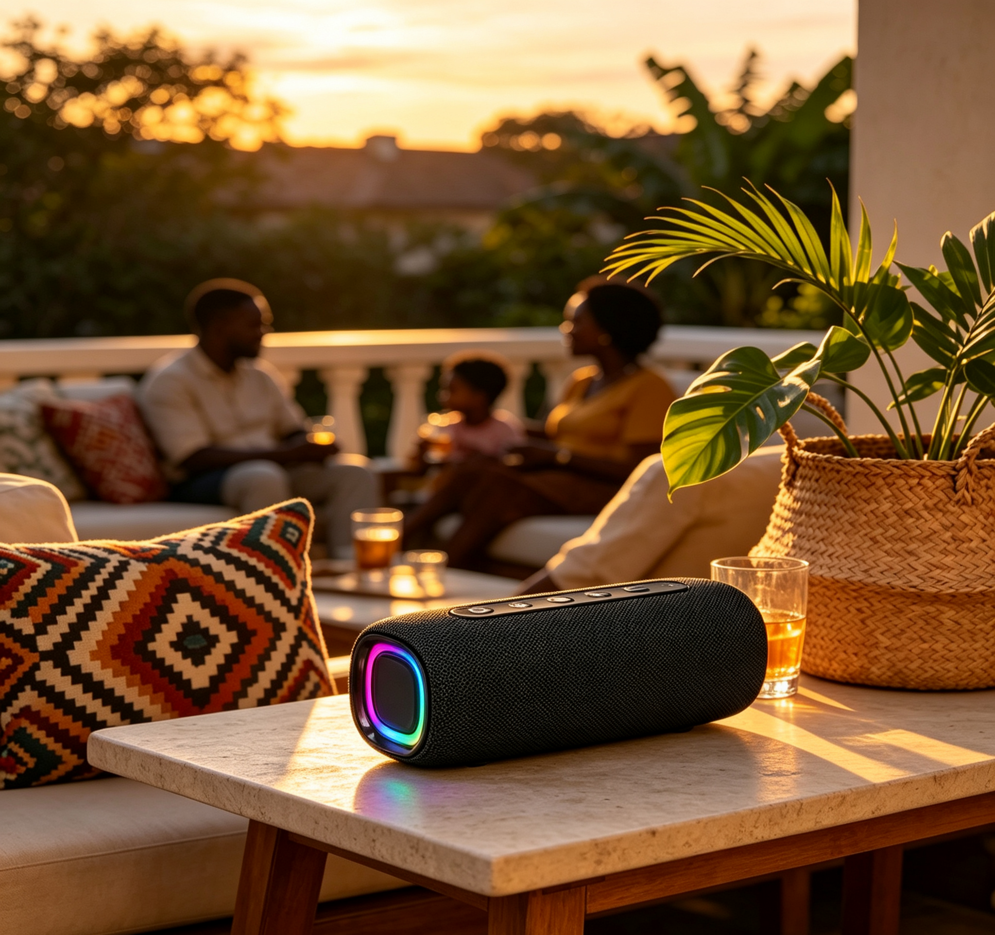 New Wireless Bluetooth Speaker, Outdoor Waterproof Portable Heavy Bass Subwoofer with RGB Light, Gaming Speaker