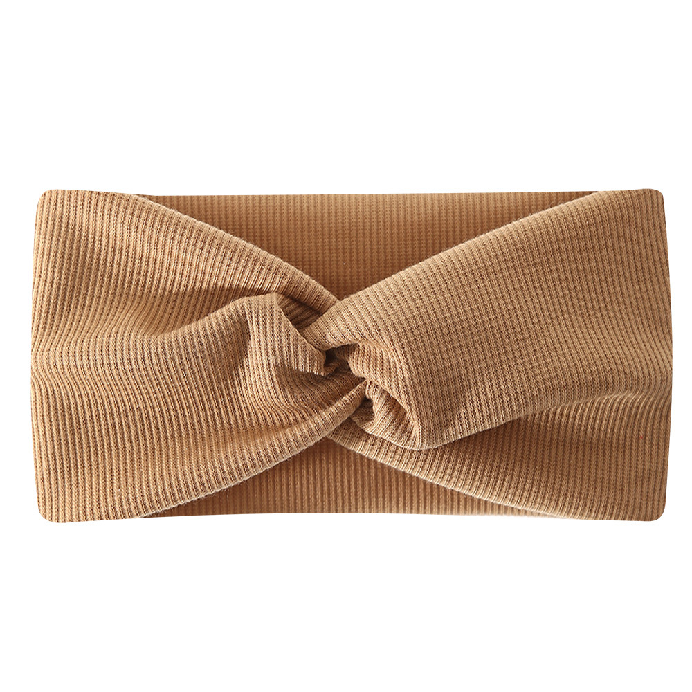 Cross Twist Elastic Headband, Ribbed Cotton Wide Sports c for Fitness Yoga Running