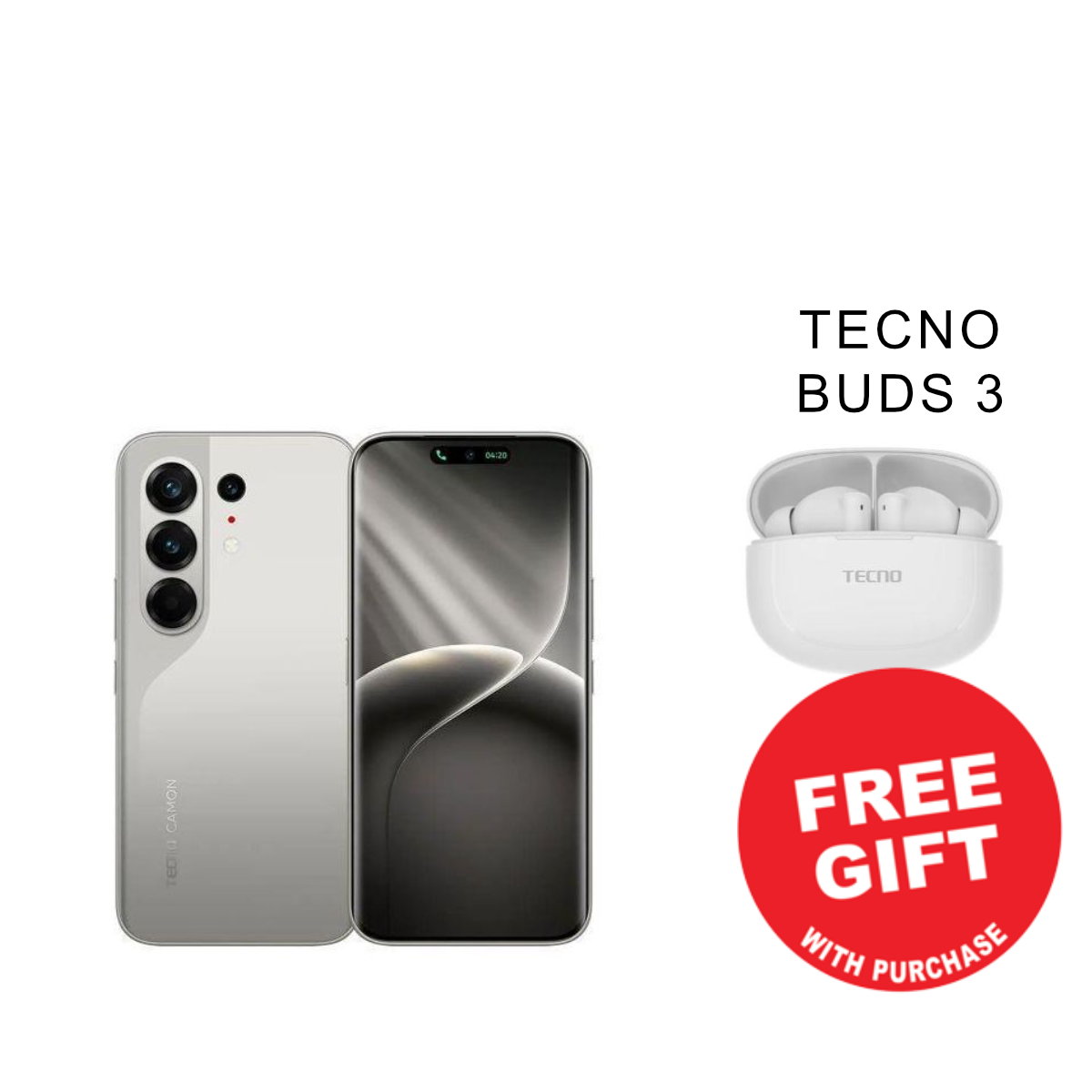 Tecno Camon 50 Pro 256GB+16(8+8)GB RAM 6.78" 120Hz Curved AMOLED MTK Helio G200 Ultimate 45W 6500mAh 50MP Dual Speaker Android16 IP68/IP69 Dust Water Resistance Dual Sim Smart Phones