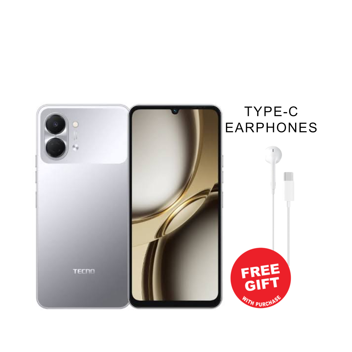TECNO POP 20 128GB ROM +4GB RAM 6.75 inch FHD 5000mAh Battery 13MP Main Camera Dual SIM 4G 15W FAST NETWORK UNISOC T7250 PROCESSOR Android 15 Mobile Phones
