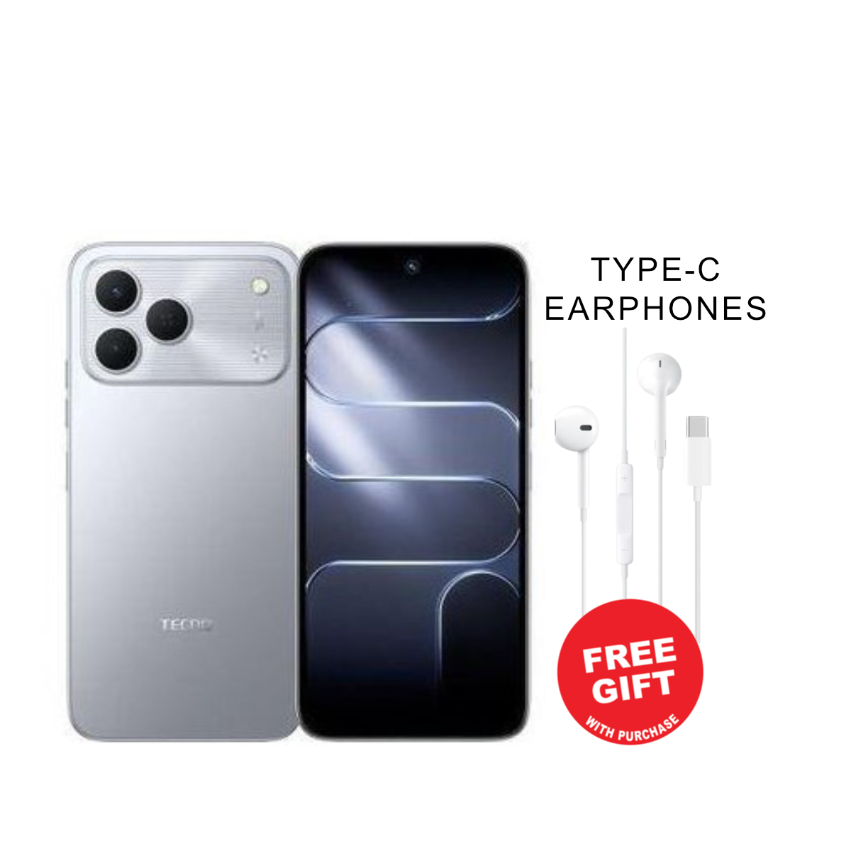 TECNO SPARK 50 128GB+4GB 6.78" 120Hz Phone Dynamic Port 50MP Dual Speaker 6700mAh 18W Type-C Dual SIM 4G Side Fingerprint Smart AI Phones