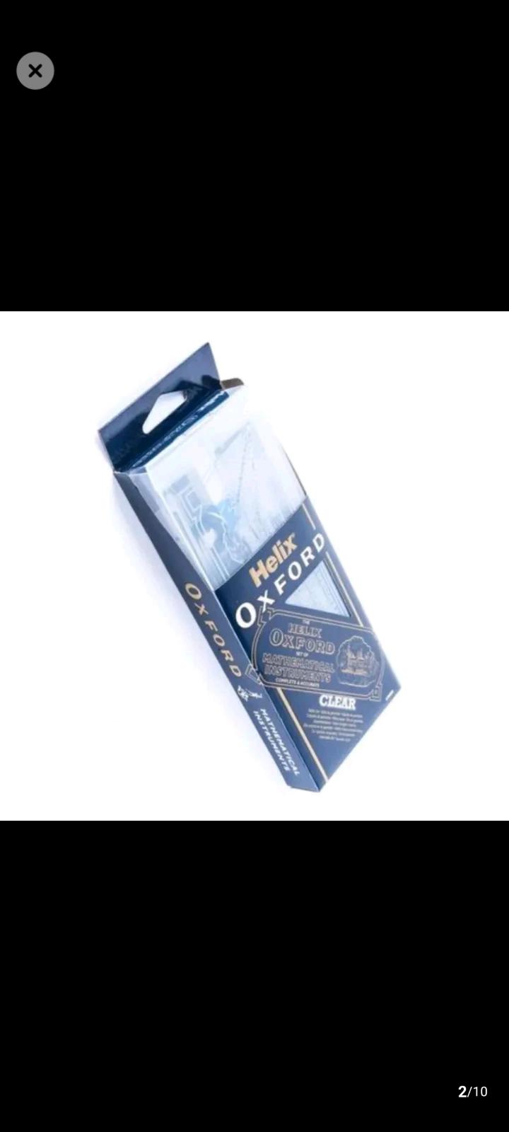 Helix oxford mathematical clear transparent set. Helix Oxford School Mathematical Set/Geometrical