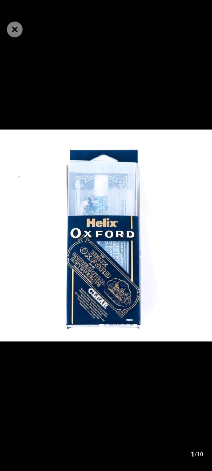 Helix oxford mathematical clear transparent set. Helix Oxford School Mathematical Set/Geometrical