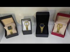 Classic Gold Cushion Quartz Wrist Watch for Men - Stainless Steel Bracelet + Gift Box*

2. *Luxury Square Dial Men's Casio Watch Gold Tone - Business Dress Watch