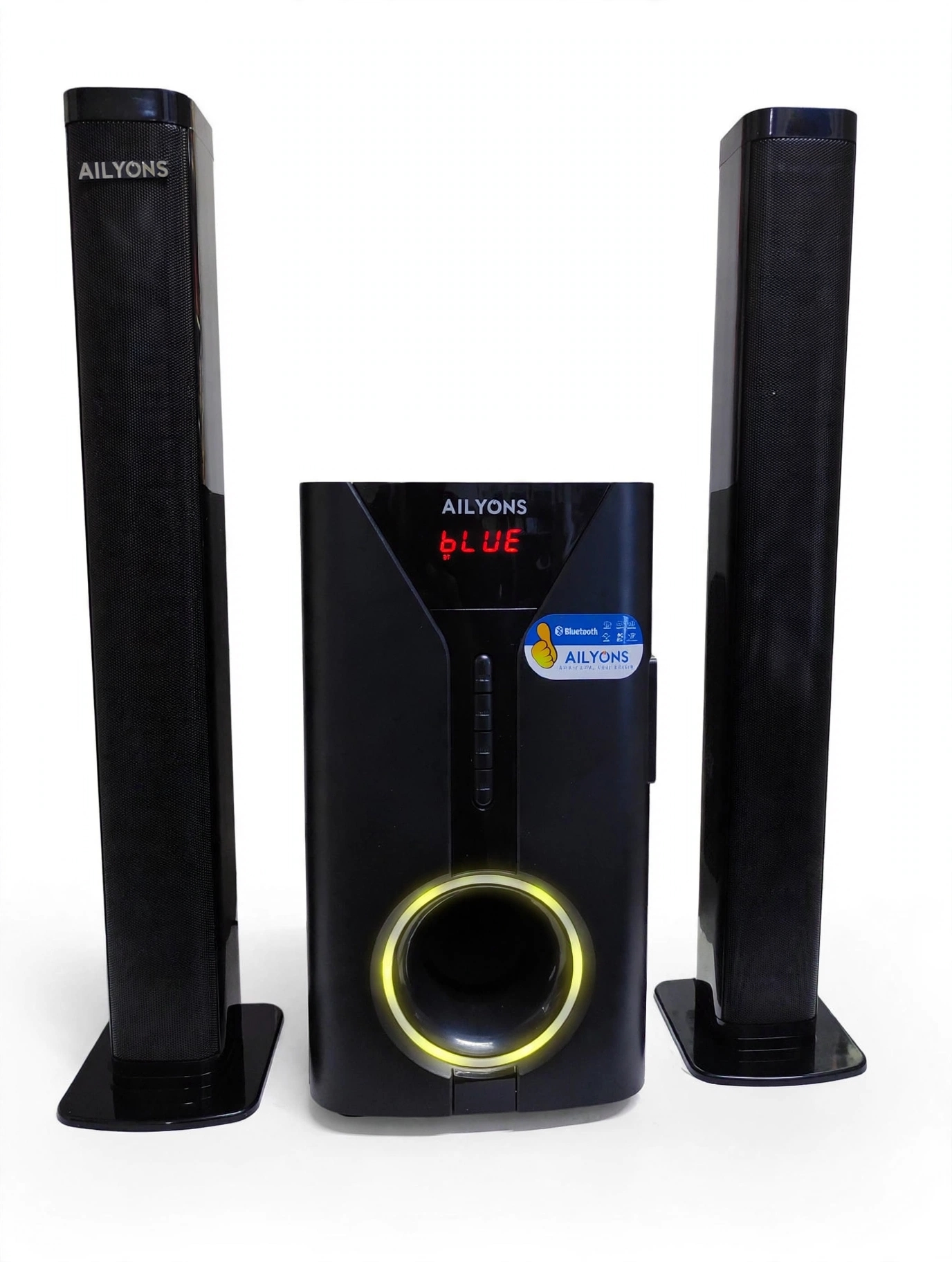 Ailyons 2.1CH Tall Boy Subwoofer System - Bluetooth Home Theatre with LED Display*