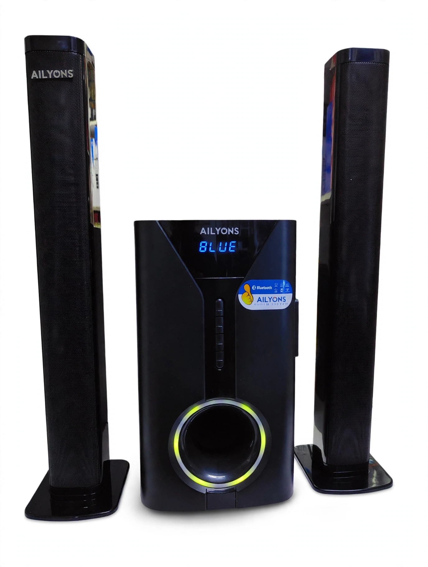 Ailyons 2.1CH Tall Boy Subwoofer System - Bluetooth Home Theatre with LED Display*