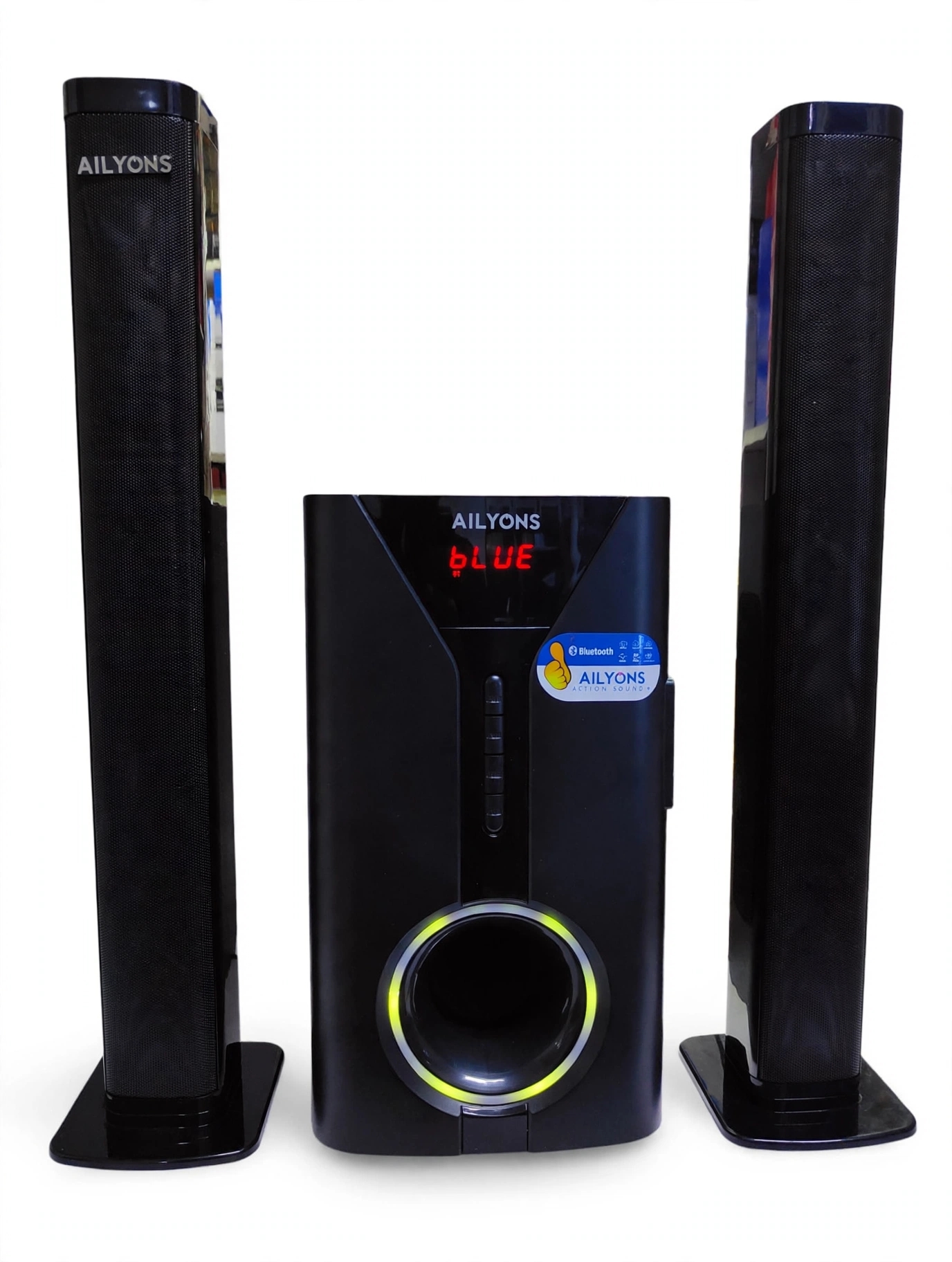 Ailyons 2.1CH Tall Boy Subwoofer System - Bluetooth Home Theatre with LED Display*