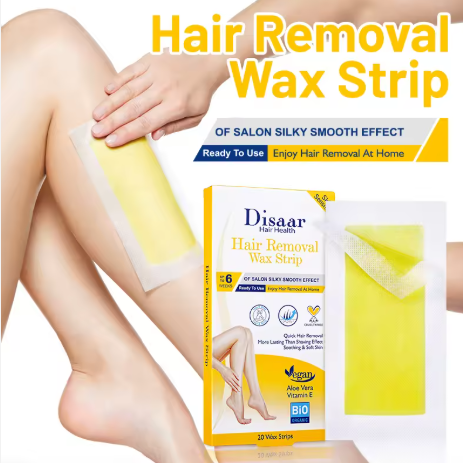 Hair Removal Wax Strip-Formulated with Argan Oil and Shea Butter To Nourish and Moisturize the Skin-Designed For Use on Legs, Body, and Sensitive Areas.