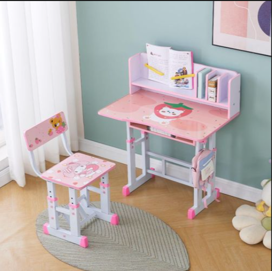 Height Adjustable Kids Study Desk & Chair Set – Ergonomic Learning Table for ChildrenHeight Adjustable Kids Study Desk & Chair Set – Ergonomic Learning Table for Children Support your child's learning
