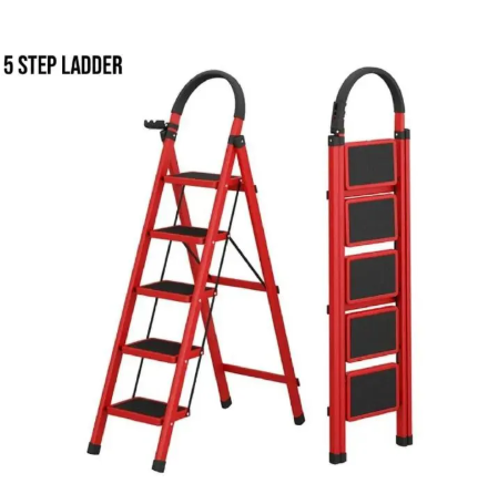 Foldable 3-Step Steel Stepping Ladder – Anti-Slip Wide Pedals, Heavy Duty Household Step Stool, Portable & Space Saving High quality and durable home use metallic portable foldable steps ladder