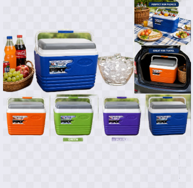 PACIFIC COOLER/ICE BOX 10LTRS ✅ Keeps drinks, fruits, and food cold for hours.✅ Ideal for picnics, road trips, camping, beach outings, and outdoor events.✅ Strong insulated design for excellent cool