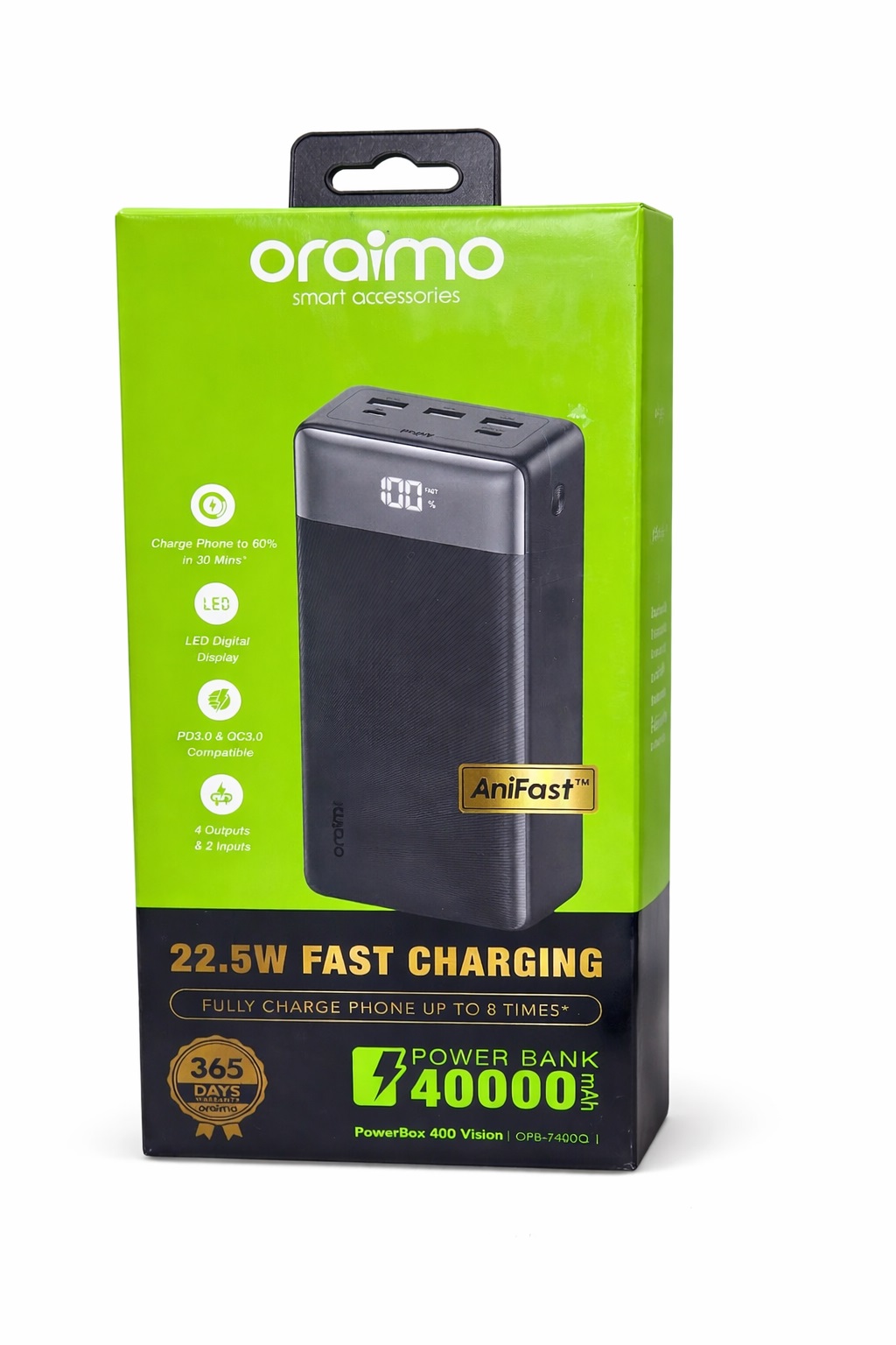 Oraimo PowerBox 40000mAh power bank wih LED display