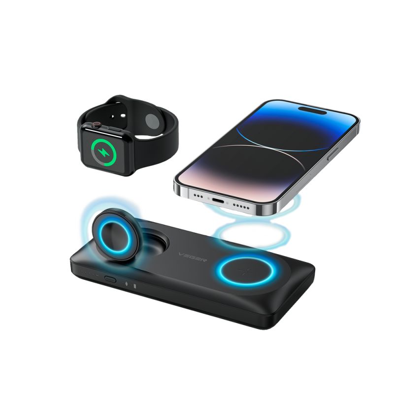 Veger VG-W1156 - VEGER, Wireless Power bank, 10000mAh (38.5W