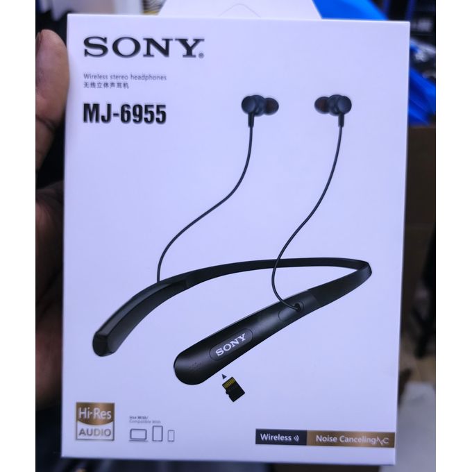 Wireless bluetooth Headphones with Neckband MJ-6955  BLACK