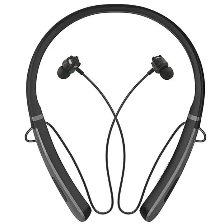 Wireless Neckband Bluetooth Headphones In-Ear Sports Earphones - Black