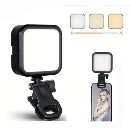 AY-83 LED Pocket Video Light – Rechargeable RGB Fill Light, Adjustable Brightness, Clip-On for Phones, Cameras & Laptops