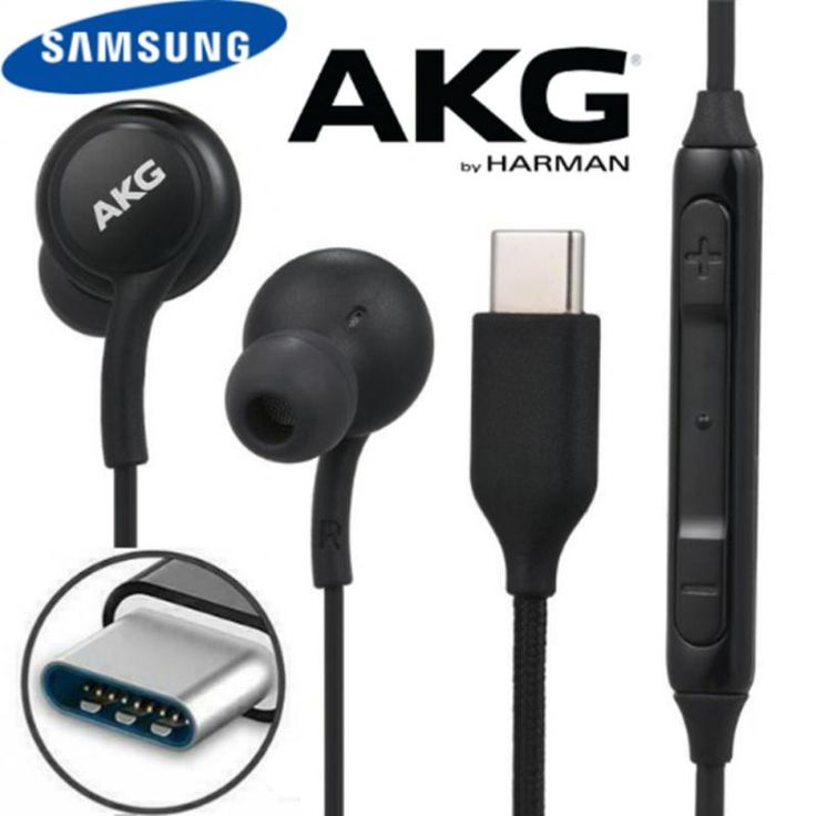 Original Samsung AKG EO-IC100 Type-C Wired Earphones with 2-Way Speakers, Built-in Microphone, In-Line Controls and Premium Audio