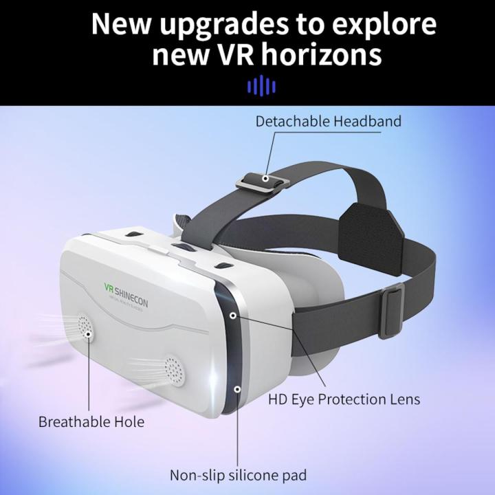 VR Shinecon SC-G15 3D Virtual Reality Headset with Adjustable Lenses, Wide Viewing Angle and Smartphone Compatibility